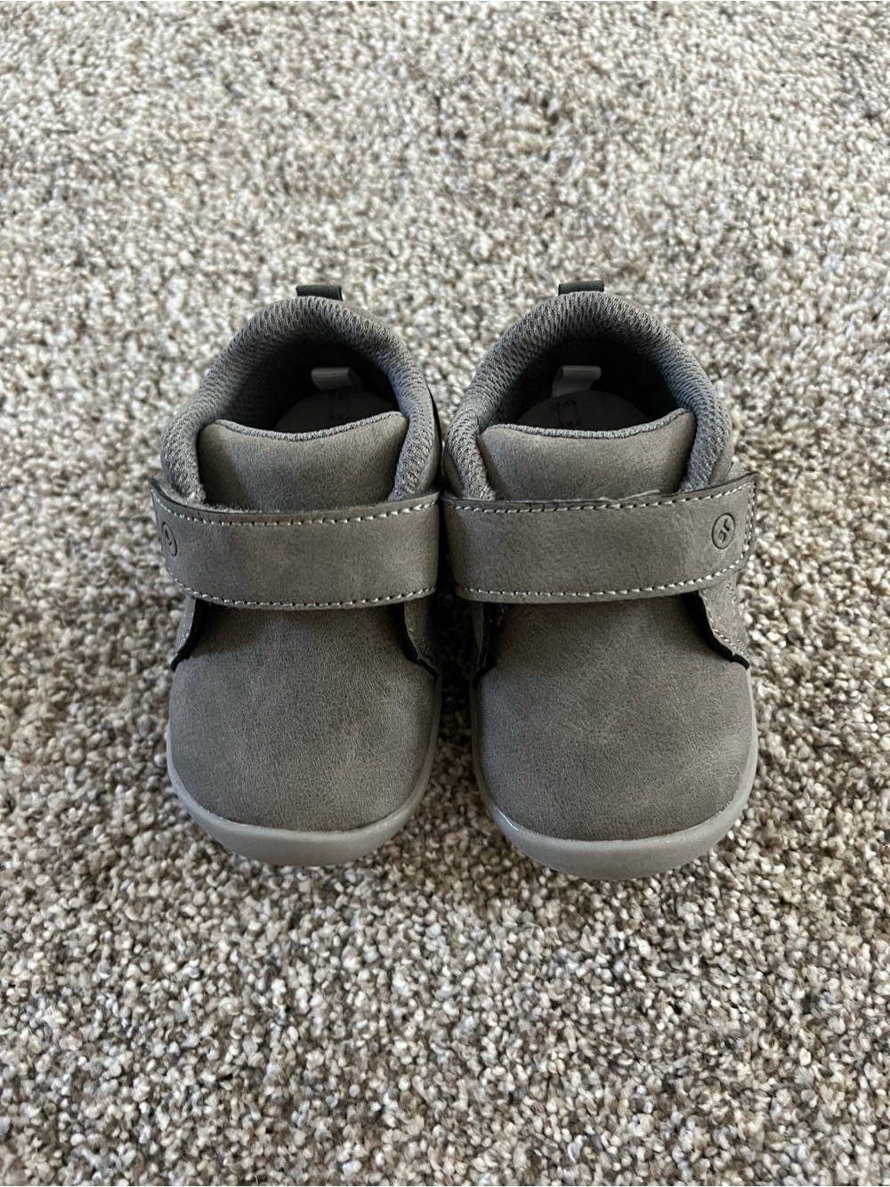Stride Rite Baby Grey Hook-and-Loop Casual Shoes